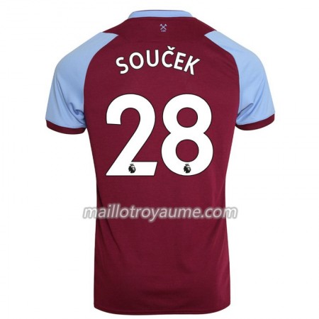 Maillot Foot Homme West Ham United Tomas Soucek 28 Domicile 2020-2021 Maillot Foot Homme West Ham United Tomas Soucek 28 Domicile 2020-2021